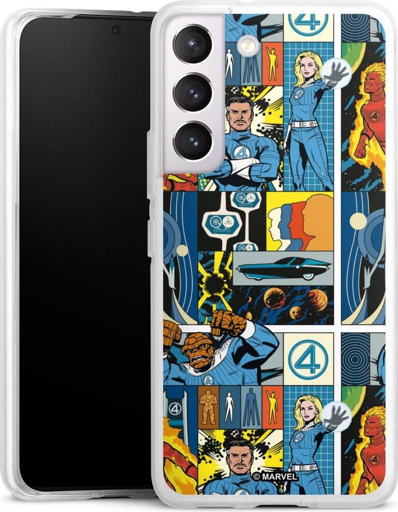 DeinDesign Handyhülle für Samsung Galaxy S22 Silikon Hülle Case Smartphone Schutzhülle Offizielles Lizenzprodukt Marvel The Fantastic Four