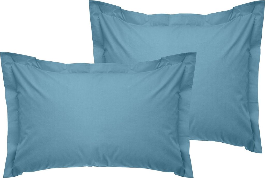 L'Essentiel Linge de Maison, Tonne Marie - Buddy, Oxford-Kissenbezug-Set (2-teilig) (DE), 100 % BAUMWOLLE RANFORCE, Blau, 80 x 80+5 cm
