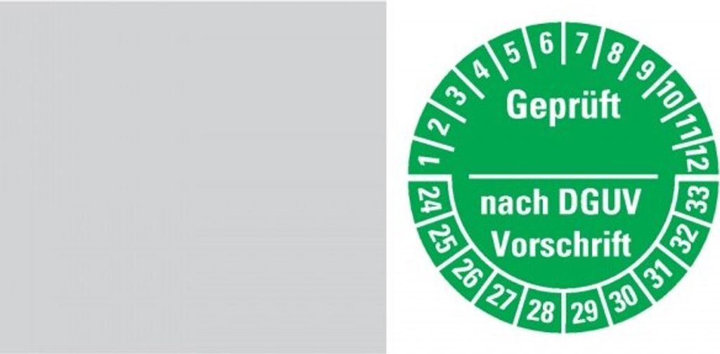 Dreifke Aufkleber I Kabelprüfplakette DGUV Vorschrift 24-33, grün, F...
