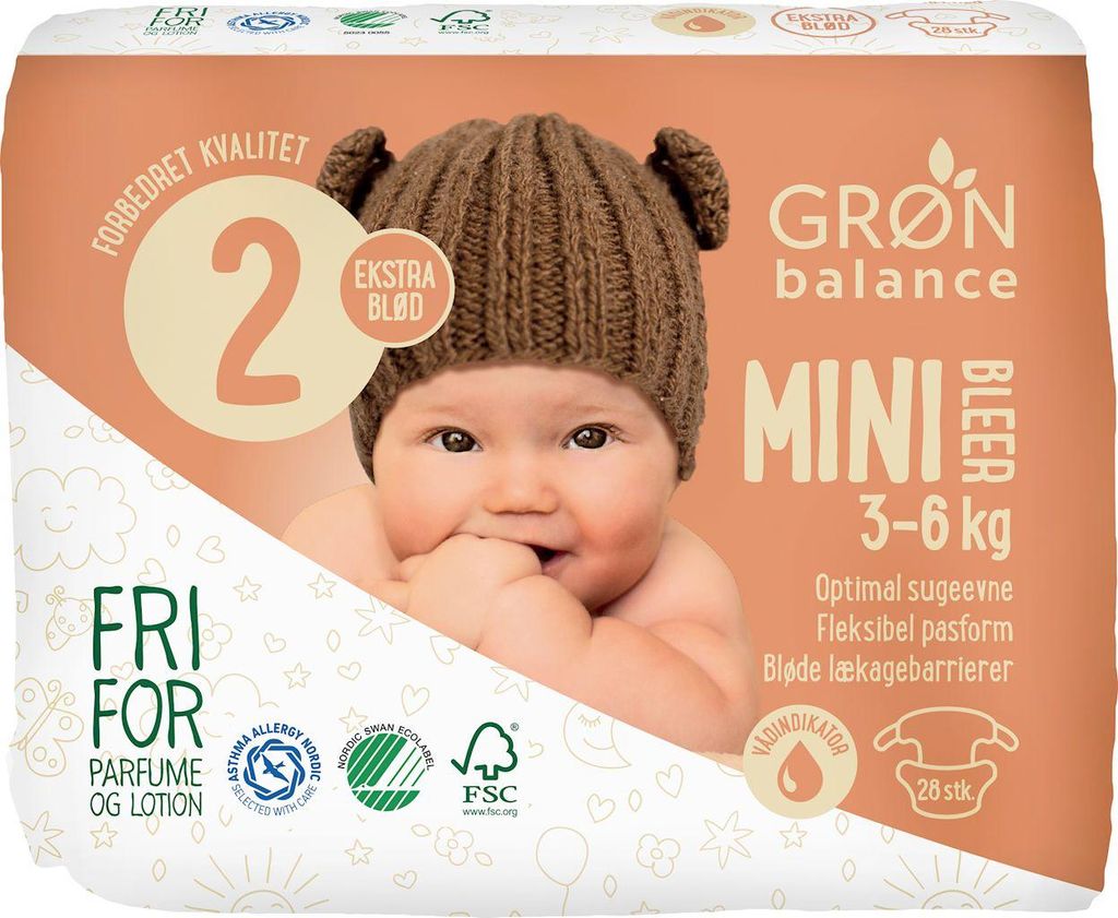 MINI ECO Windeln 3–6 kg (28 Stück) – GRON BALANCE
