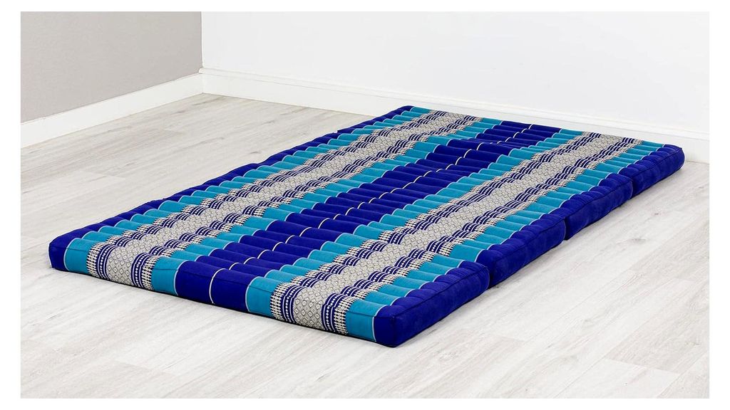 Nachhaltige Klappmatratze aus Kapok - 200x110x8cm - breite Gästematratze, faltbare Matratze, ökologische Yogamatte, klappbares Gästebett, Liege ...