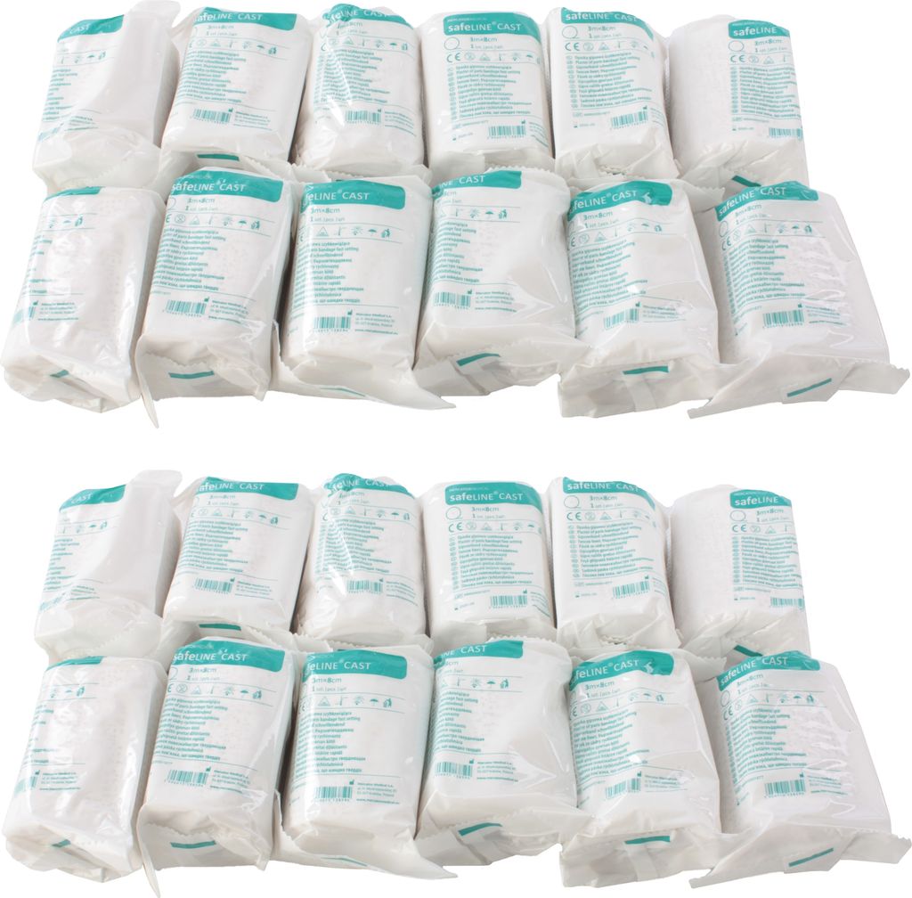 SEVICO Gipsbinden Babybauch Rollen 24er Set - 24x Gips Produktbild 