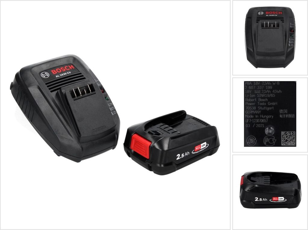 Bosch Akku Starter-Set: 1 x PBA 18 Volt, 2.5 Ah W-B und AL Produktbild 13