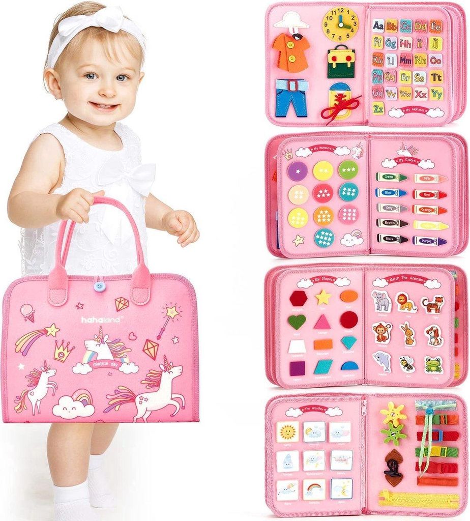 Montessori Busy Board – Lernspielzeug für Kinder 2–4 Jahre, 21-in-1