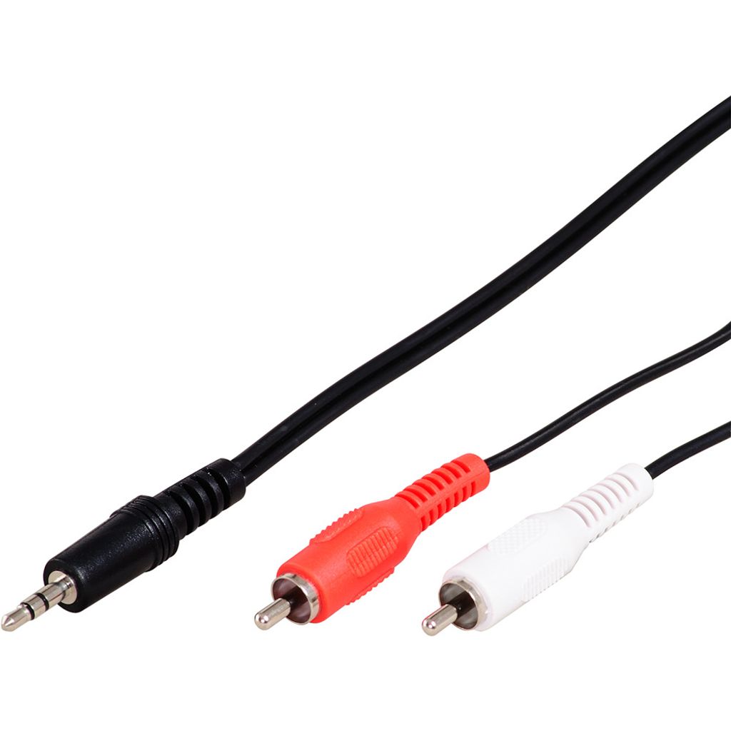 50cm AUX Audio Kabel 3,5 mm Klinkenstecker Klinke & 2 Cinchstecker 0,5m 