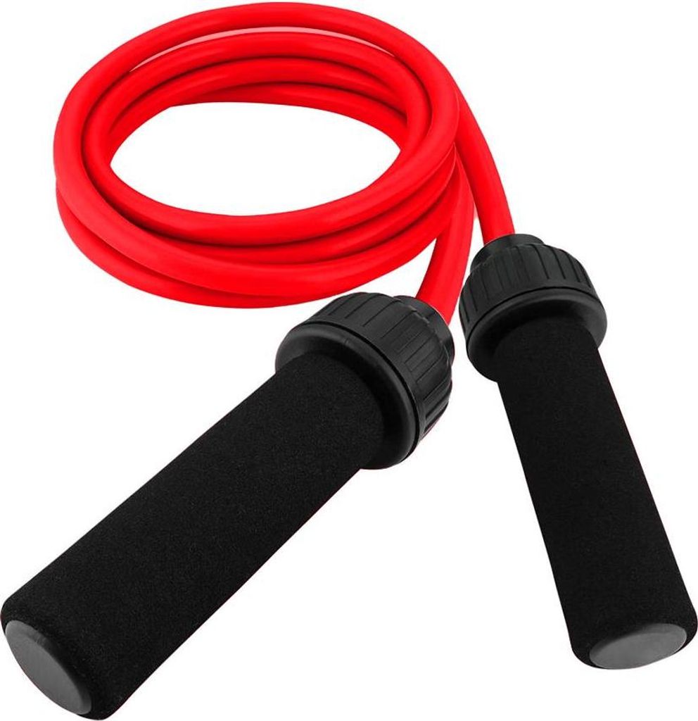 Gewichtetes Springseil mit gepolsterten Schaumstoffgriffen für Fitness-Workouts und Krafttraining