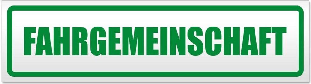 Kiwistar Fahrgemeinschaft Magnetschild Schild magnetisch - 20cm Grün - Magnetfolie für Auto PKW Kfz