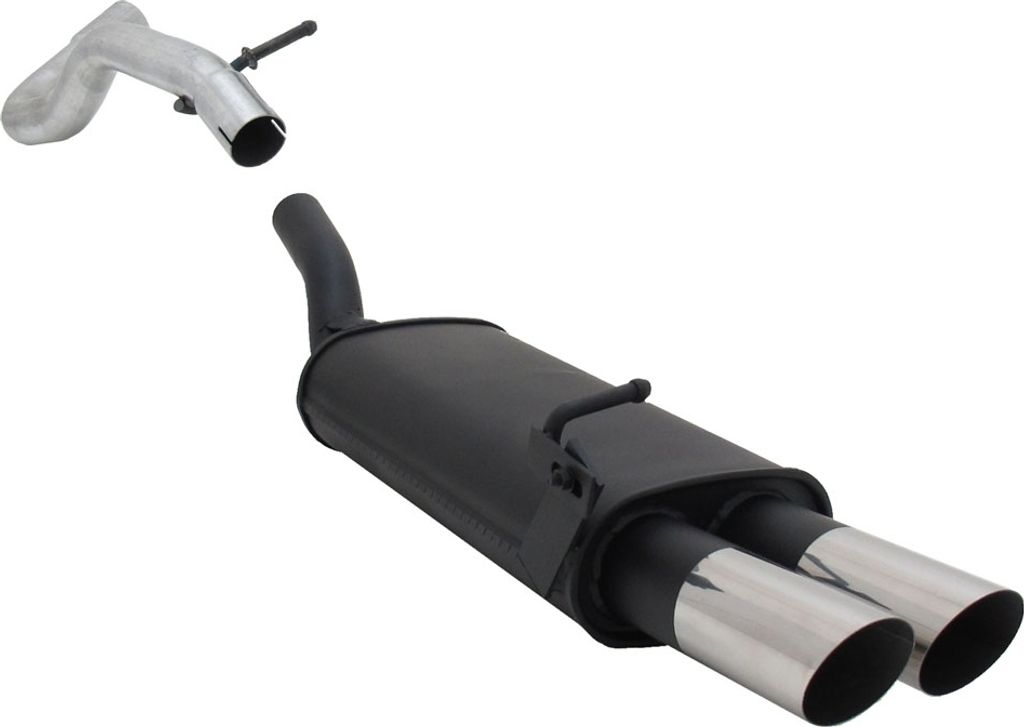 Novus Sportauspuff für Audi A3 Seat Leon VW Golf 4 New Beetle 2x76 MS-Design ABE
