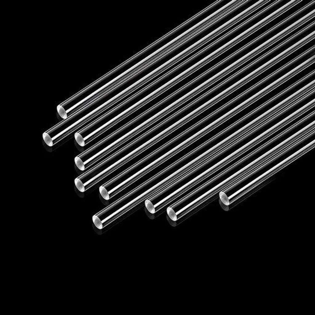Tige acrylique rigide et transparente 3mm x 300mm - Pack de 10 pcs