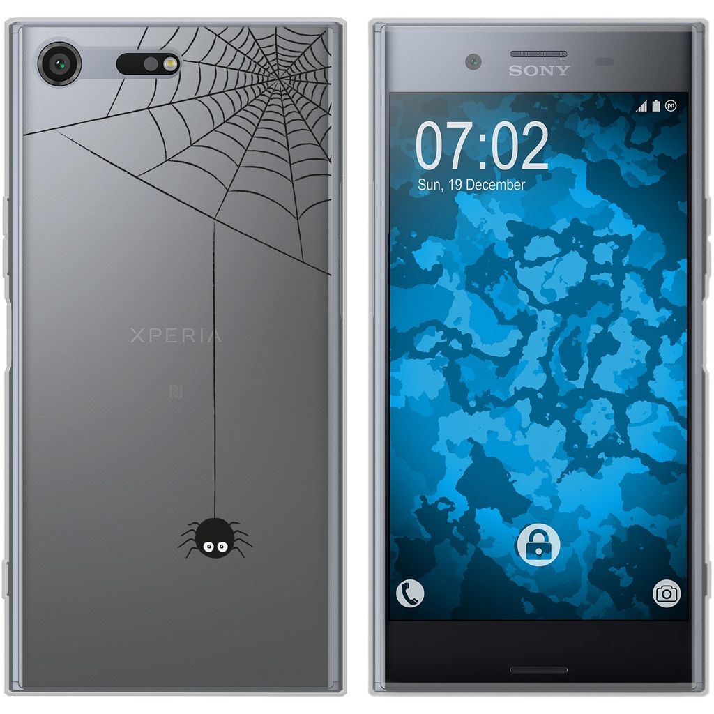 PhoneNatic Case kompatibel mit Sony Xperia XZ Premium Silikon-Hülle Herbst Spinne/Spider M3