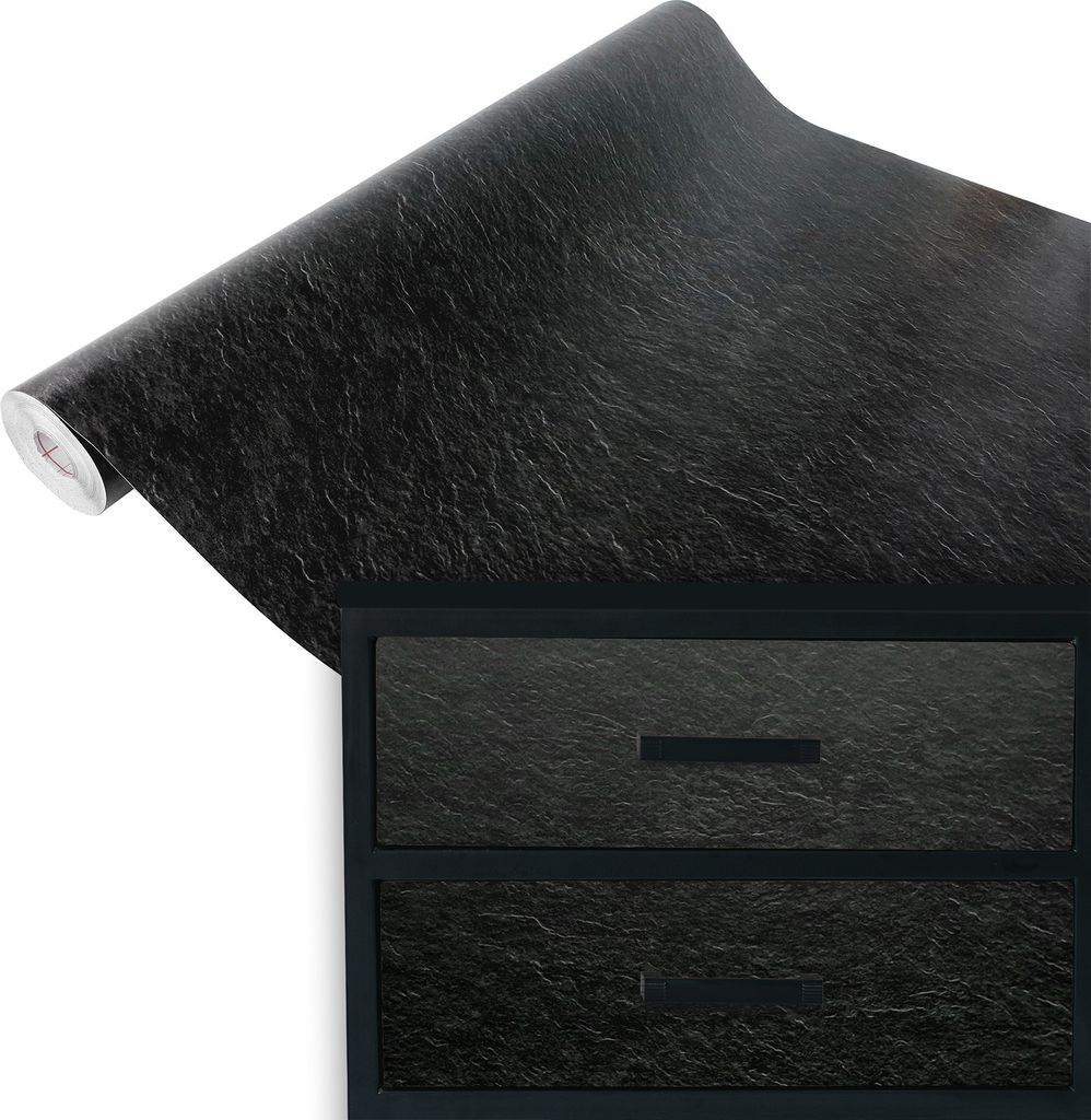 Klebefolie Möbel 67x100 cm - Schiefer Dunkel - Möbelfolie Produktbild 