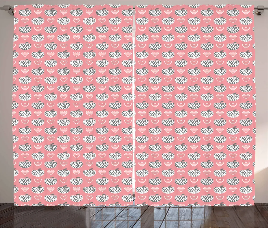 Tende ABAKUHAUS Mela e Cuore per Famiglia 280x245 Rosso
