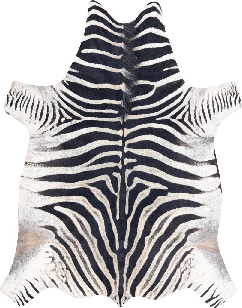 Teppich Künstliches Rindsleder, Zebra G5128-1 weiß schwarz Produktbild 