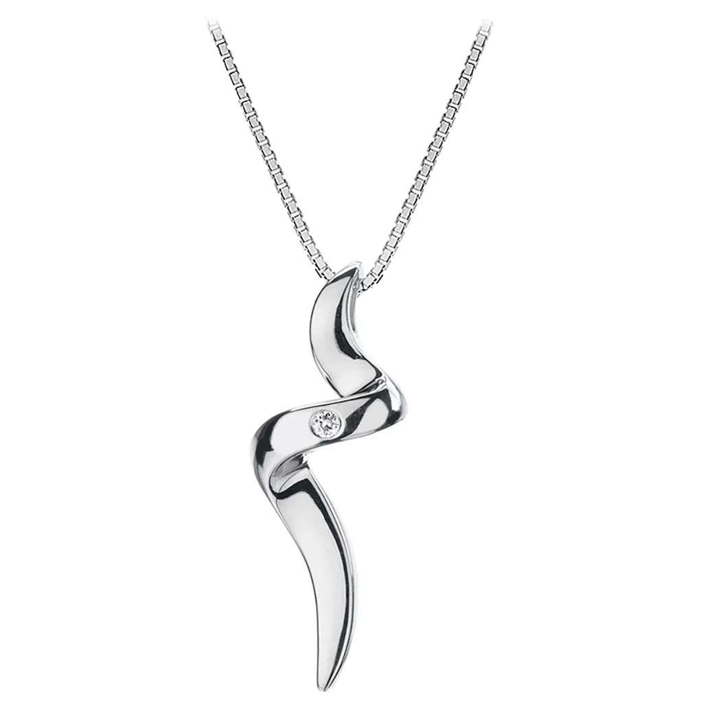 Collier Femme en Argent avec Pendentif Diamant Hot Diamonds Sensual DP197