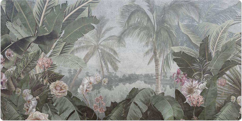 Tropischer Dschungel– Schreibtischunterlage – Schreibtisch Tischunterlage – 120x60 cm – Unterlage Groß Schreibtischmatte