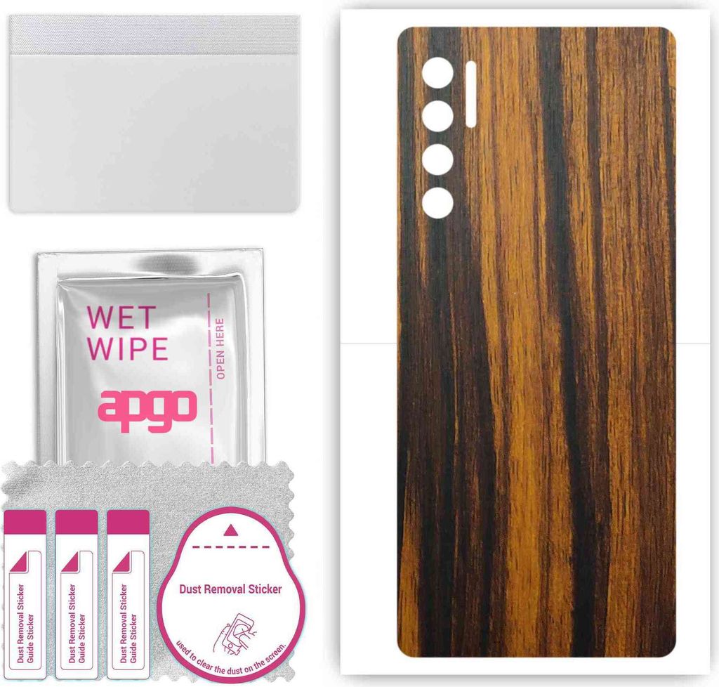 apgo Rückseite Schutzfolie, Skin, kompatibel mit TCL 20 Pro 5G, Hinten Displayschutzfolie aus Vinylfolie, kratzfest, einfache Montage - Tigerwood