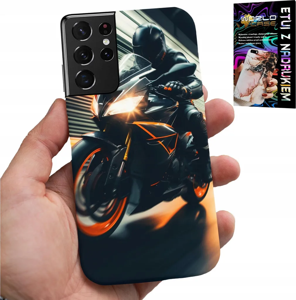 ETUI PER SAMSUNG GALAXY S21 Ultra - MOTORCICLISTA + FOLIA