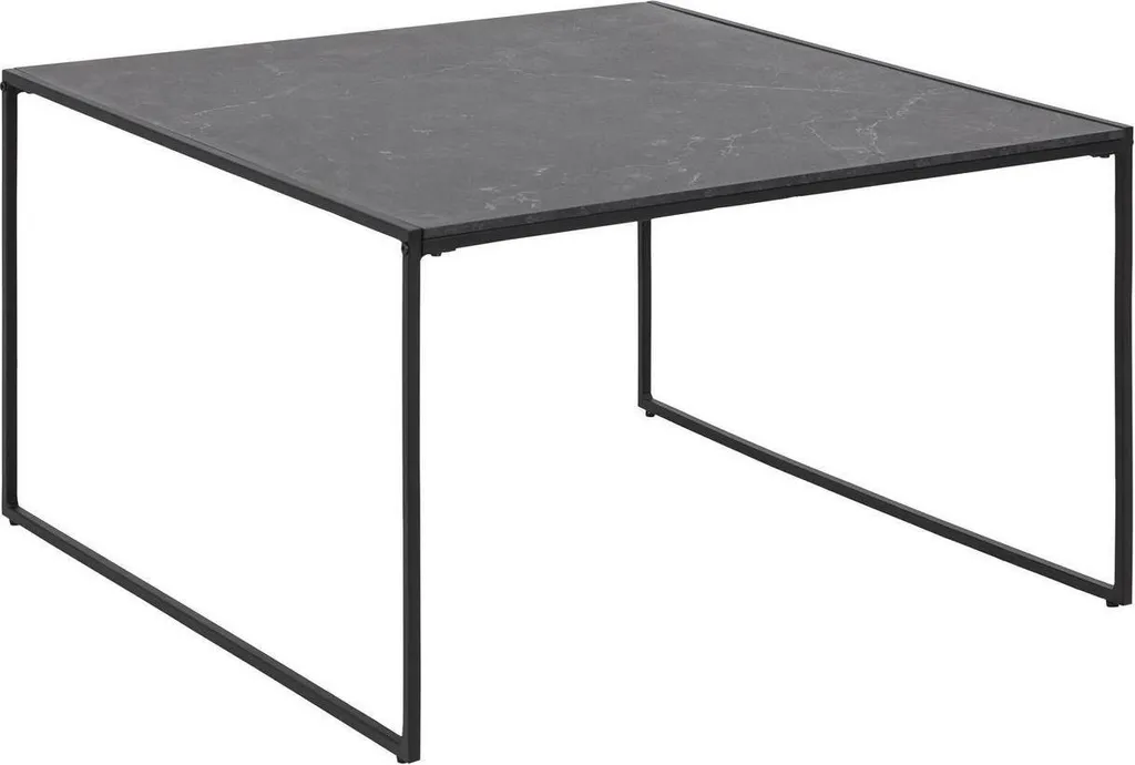 Table basse Oxford noire 80x80 idéale pour vos apéritifs et moments de détente