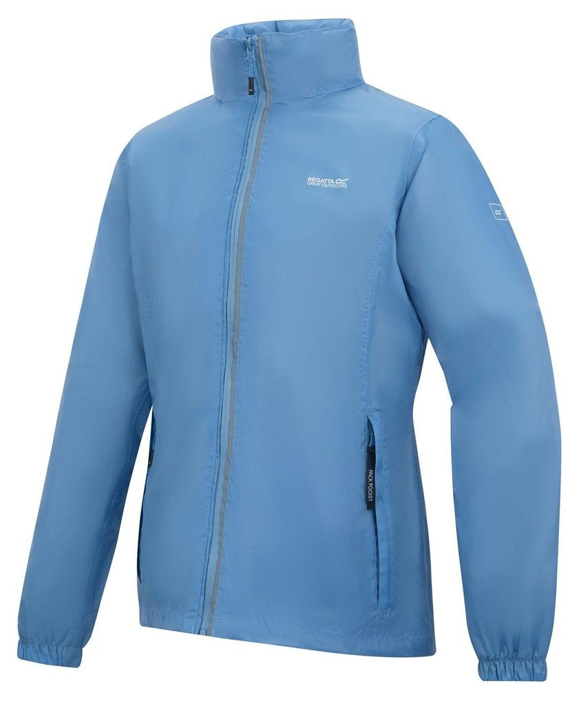 Regatta Corinne IV Regenjacke Damen Wasserdicht mit Kapuze, Farbe:Washed Denim, Größe:40