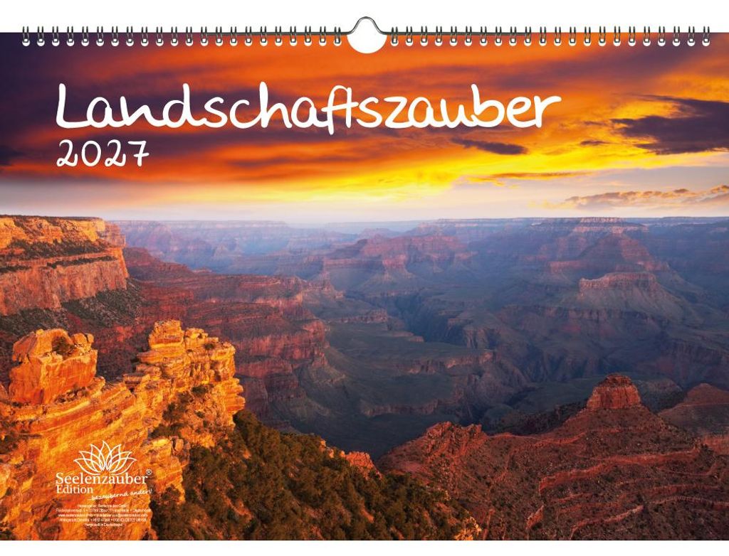 Landschaftszauber DIN A3 Kalender für 2027 Landschaften und ferne Länder - Seelenzauber