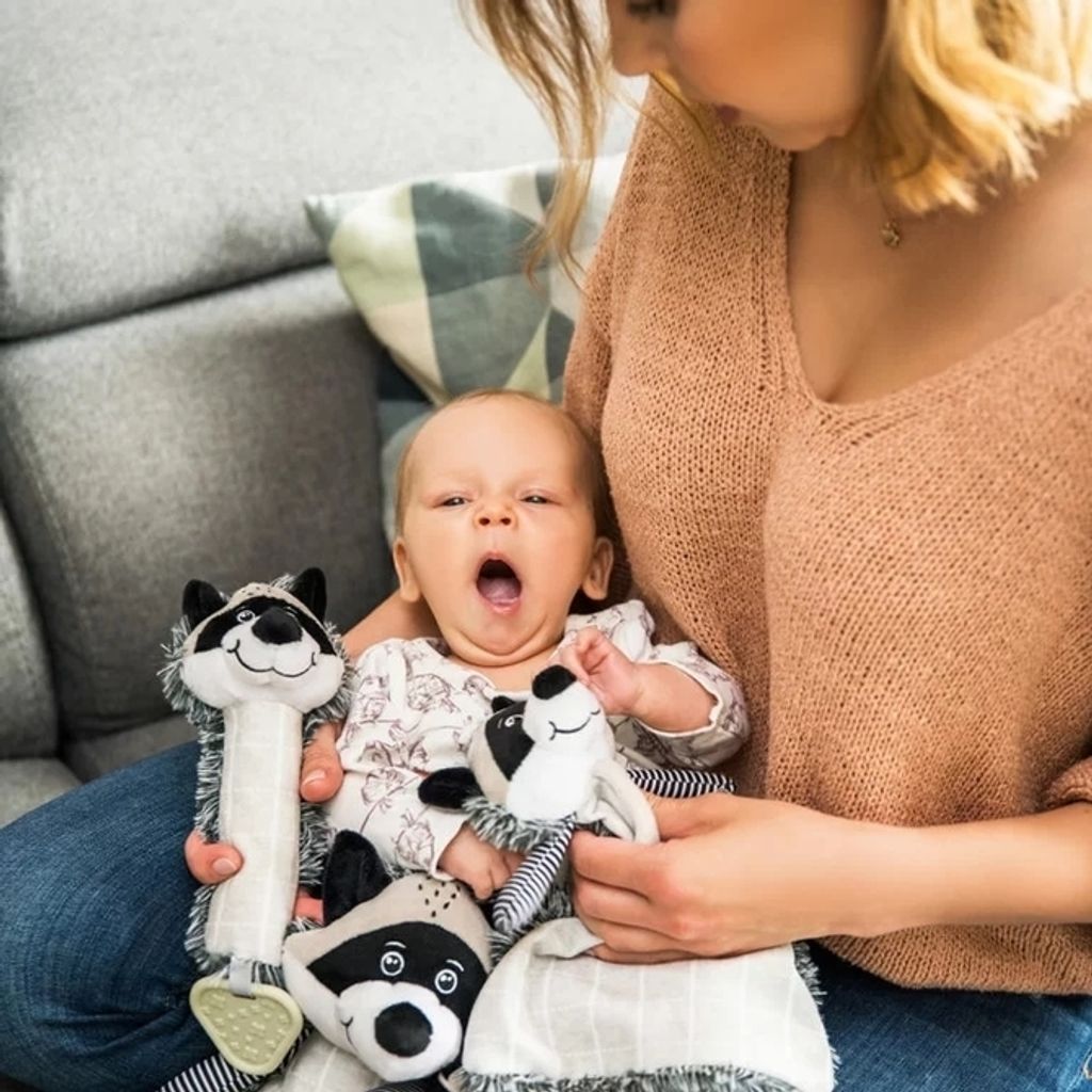 Kuscheltier mit Schnulleranhänger Racoon Rocky Baby Ono Produktbild 4