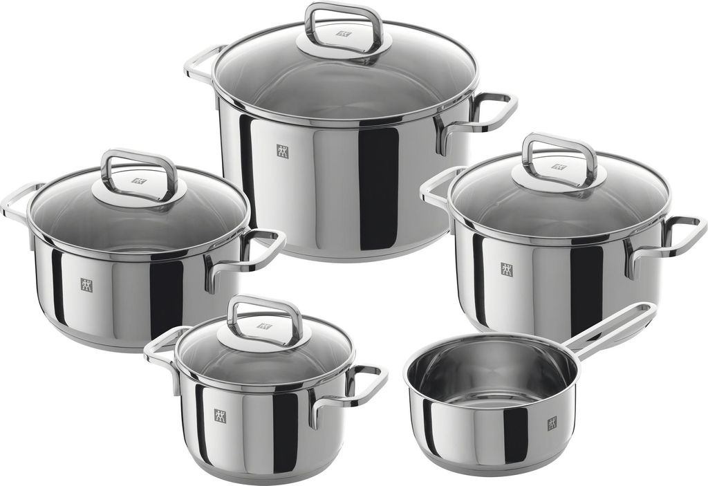 Zwilling Quadro Kochtopfset 5-tlg silber Topf