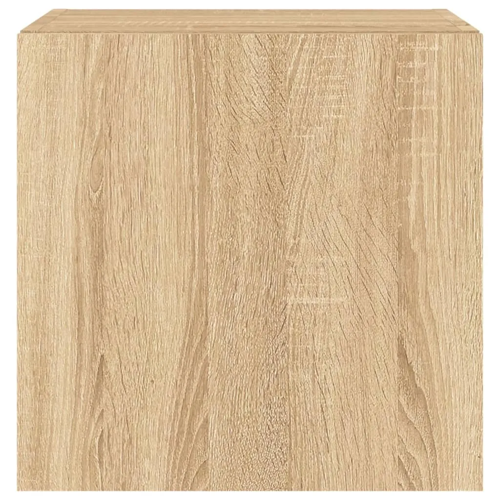 SYFAX Mobili TV Sospesi con LED Rovere Sonoma - Set 2 Pezzi Design Moderno - 8