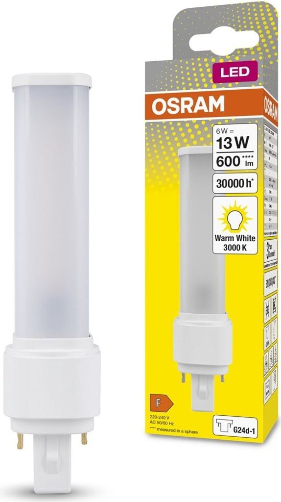 OSRAM Kompaktleuchtstofflampe DULUX D G24 d-1 13 W matt Produktbild 