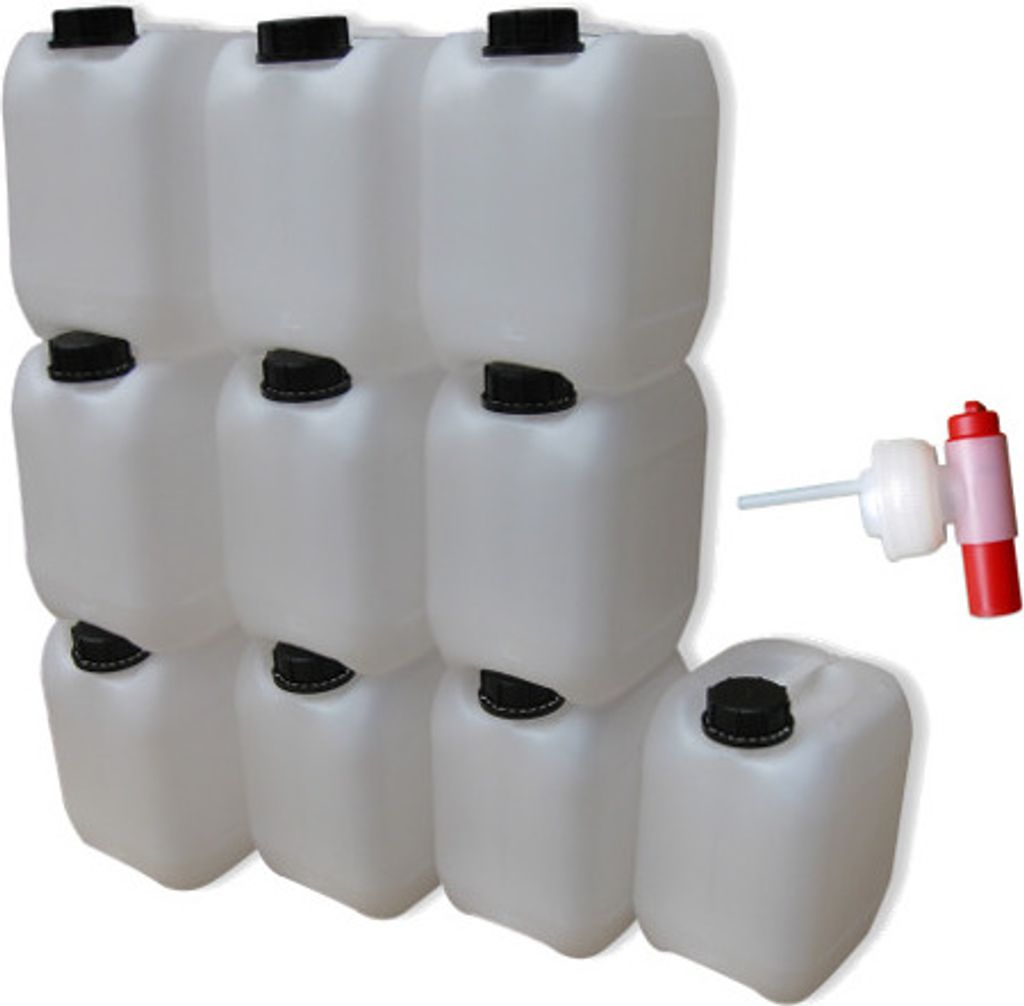 10er Set: 5 Liter Kanister DIN45, Camping Wasserkanister Produktbild 