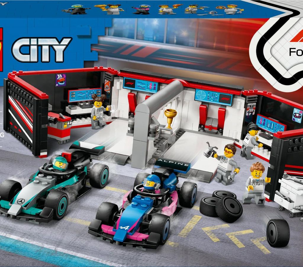 LEGO City Garage F1 Mercedes-AMG Alpine 60444 Set da Immagine del prodotto 