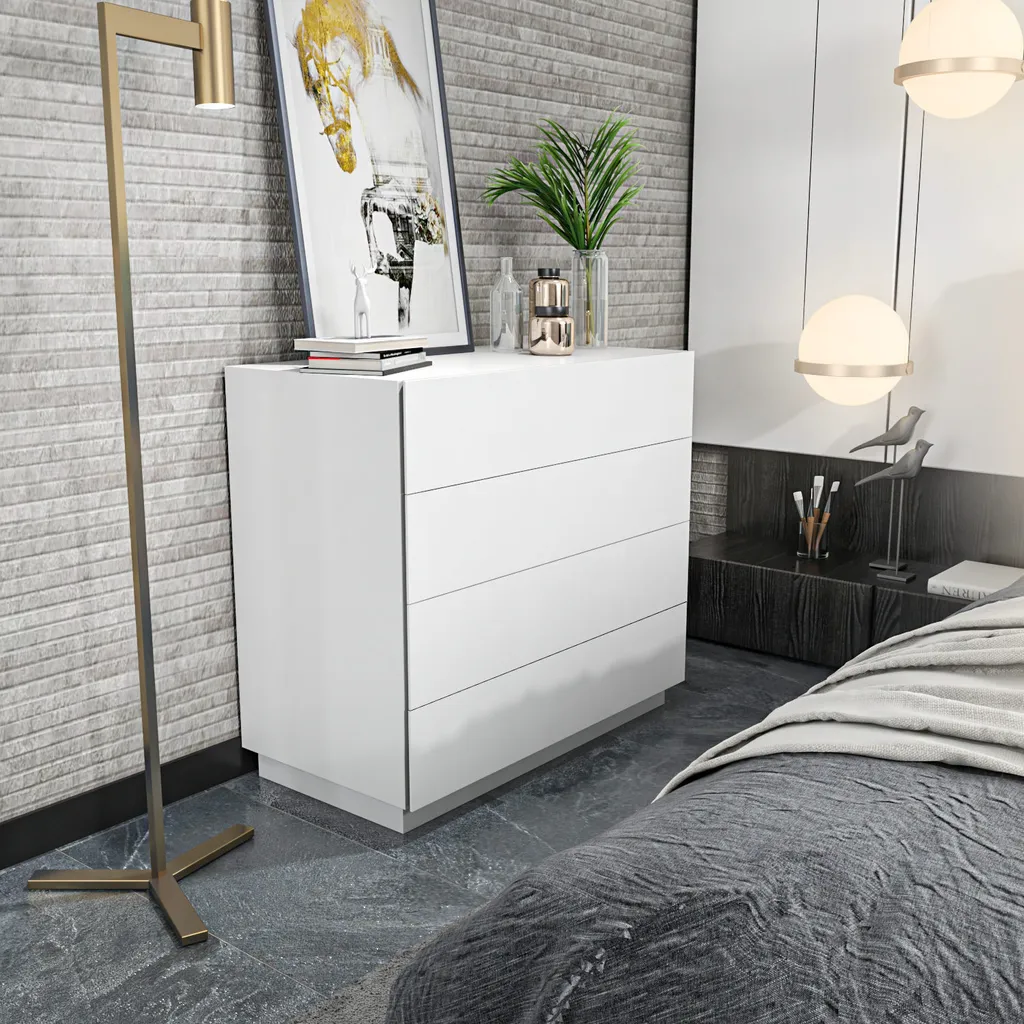 Buffet Bas et Commode de Rangement Blanche 90cm Skye Decor Lines - 2