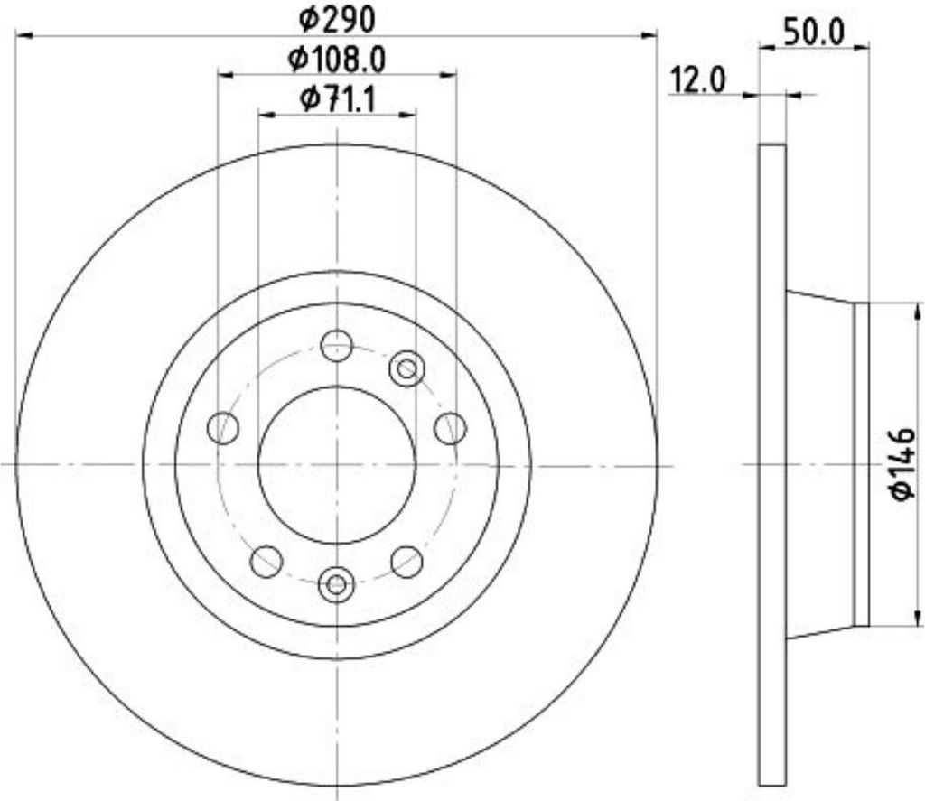 2x Set Hella Bremsscheibe Bremsscheiben Satz Hinten für Peugeot 407 Coupe 6C