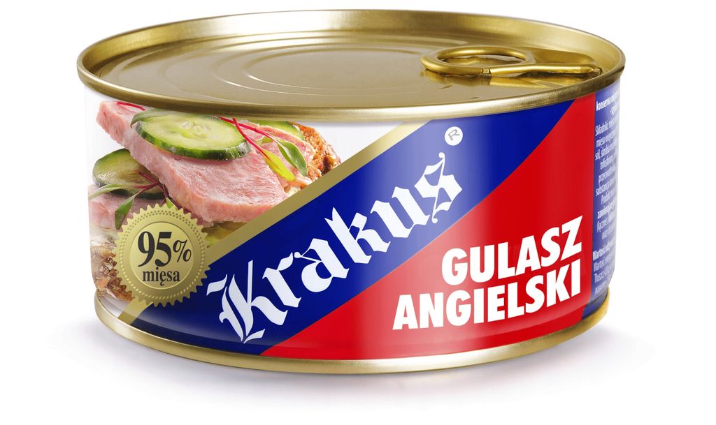 A can of Krakus Gulasz Angielski.