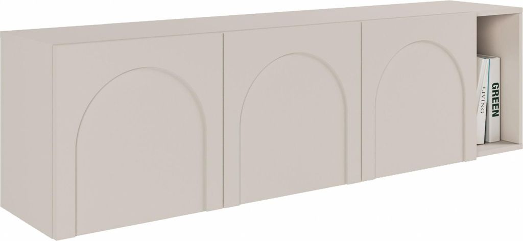 Selsey Arkadia - TV-Lowboard 3-türig mit gefrästen Fronten, Produktbild 