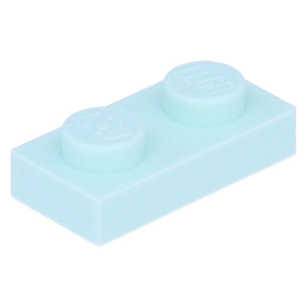 Lego 50x 1x2 Platten 3023 - Plate Helles Aqua - Light Aqua