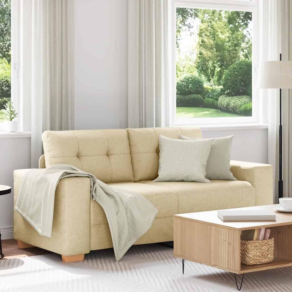 Maison Exclusive - Loveseat-Sofa Creme 180x77x82 cm Stoff