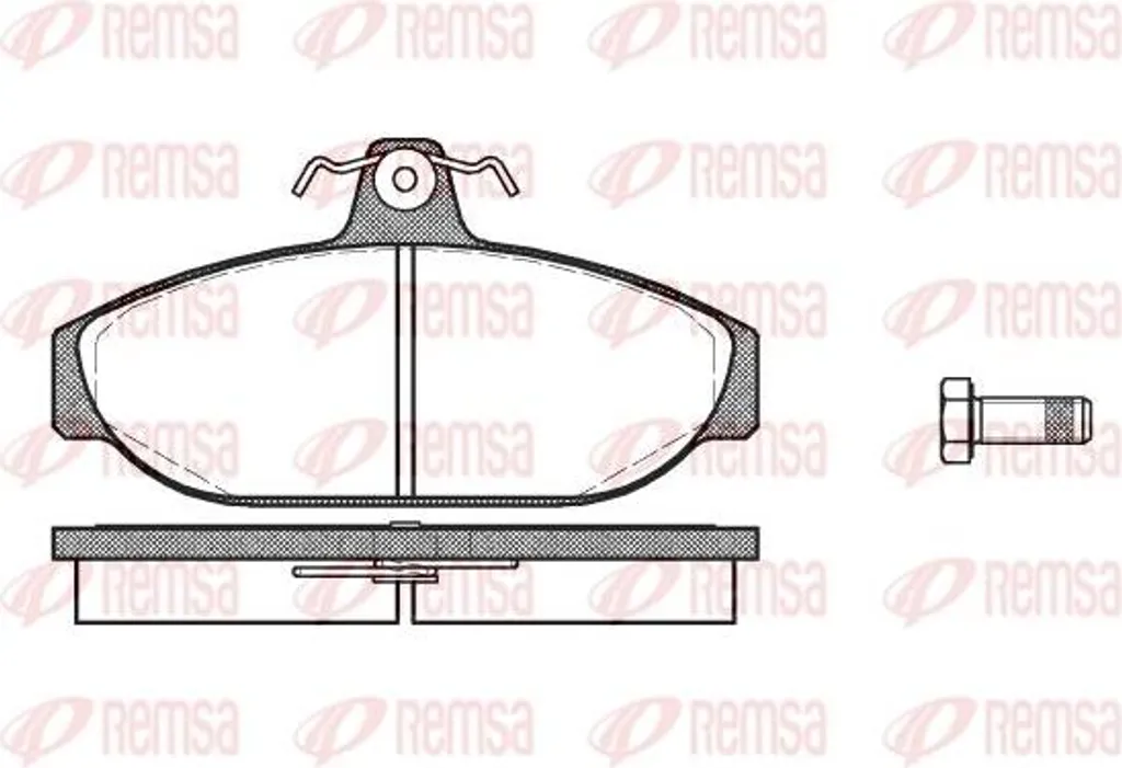 Plaquettes de frein REMSA 0156.00 haute performance OE 2701751 Volvo
