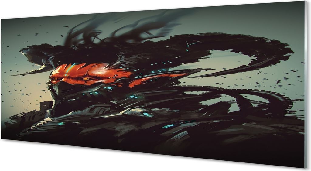 Glasbilder 125x50 Wandkunst Dunkle schreckliche Form