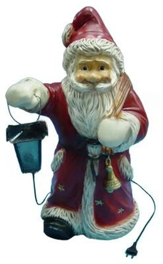 Père Noël Statue Lam.Garten en Résine Haute Résistance pour Jardin