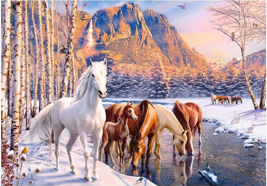 Puzzle CASTORLAND 500el. Winter Melt - zimowy krajobraz