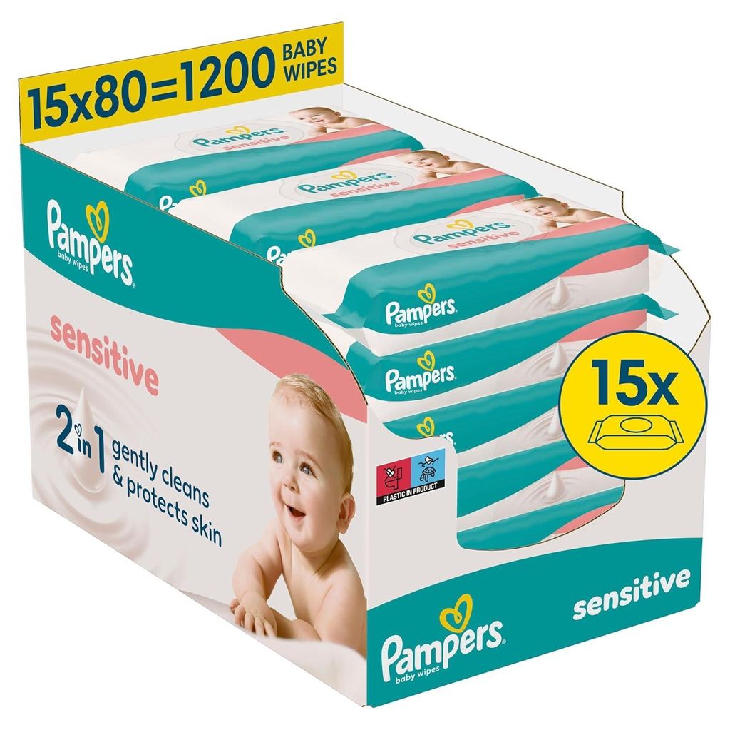 Pampers® 8001841063188 Feuchttücher sensitive 1-lagig weiß, Image du produit 