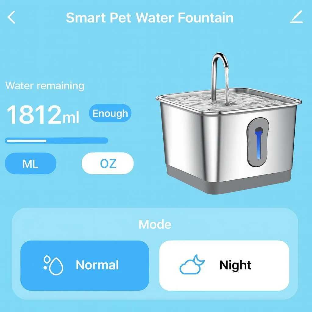Distributeur d'eau pour chat et chien 4L PotWatch inox programmable