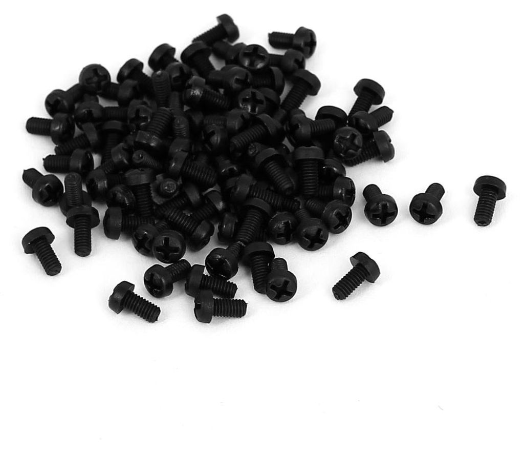 100Stk M2,5 x 5mm Nylon Kreuzschlitz Rund-Kopf Maschine Schrauben Bolzen DE de