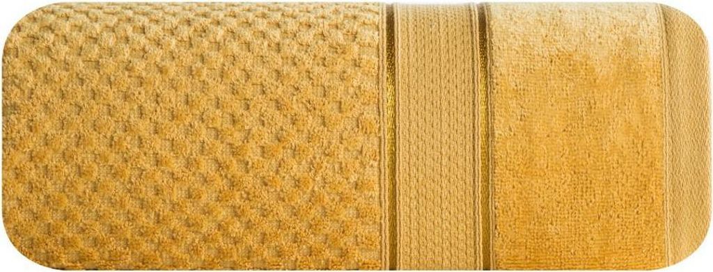 Ręcznik Jessi 30x50 musztardowy 500g/m2 z wytłaczaną Zdjęcie produktu 