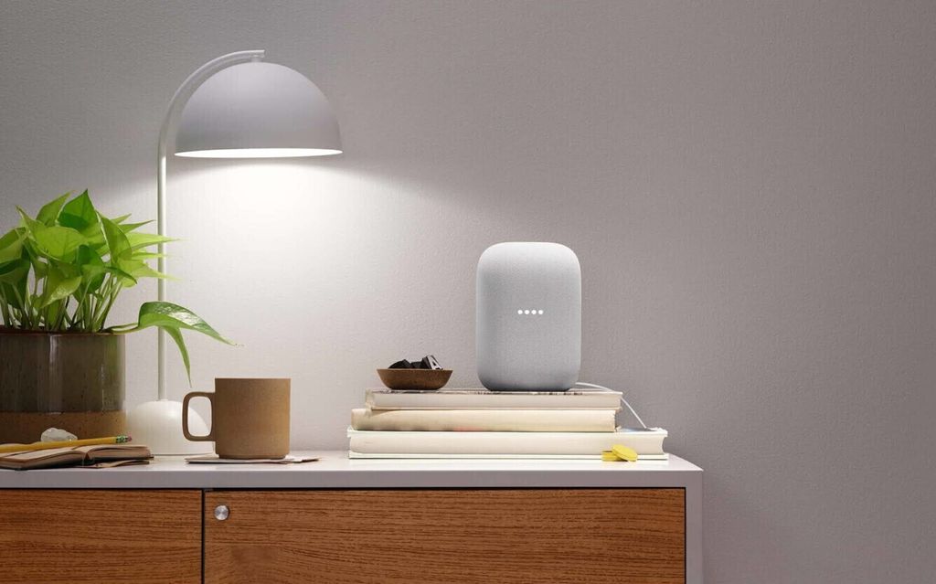 Google Nest Audio Kreide Smart Speaker Assistant Produktbild 40