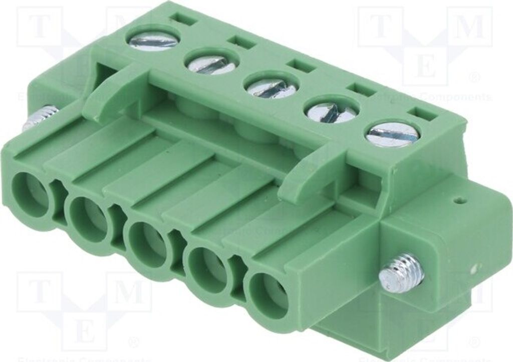 1x Klemmleiste abschaltbar 5,08mm gerade Wege: 5 Stecker 2,5mm2 2EDGKFM-5.08-05P-14-