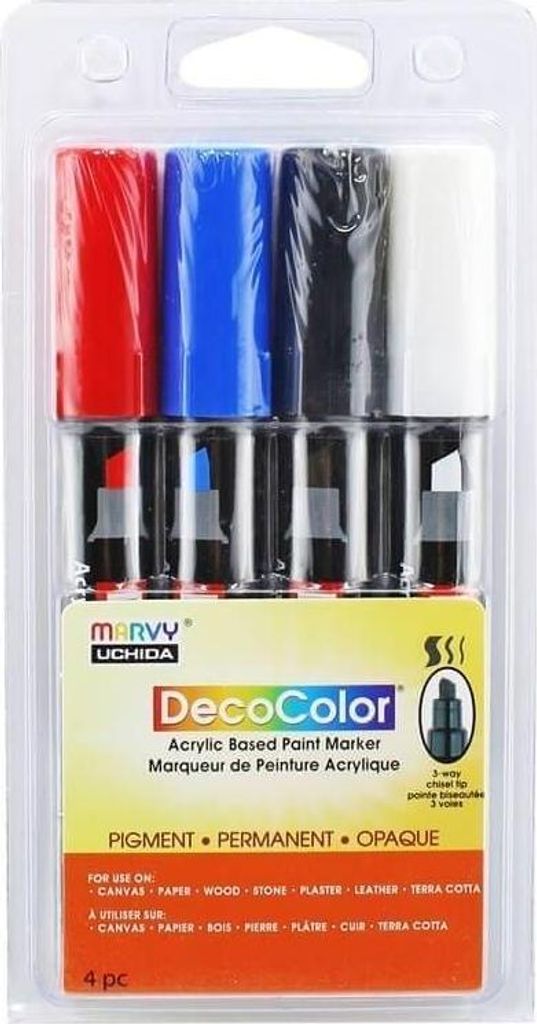 Acrylmarker 4 Stk. (Schul- und Schrein - Marker)