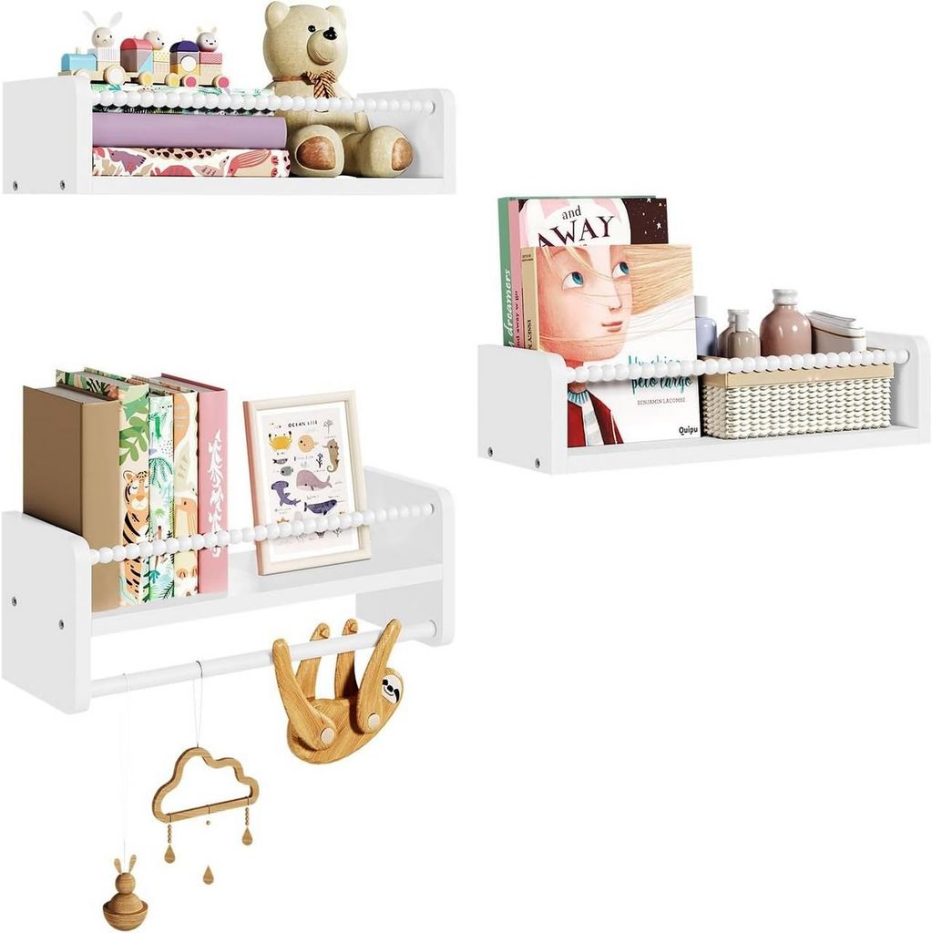 WOLTU 3er Set Kinder Bücherregal, Wandregal, aus Produktbild 