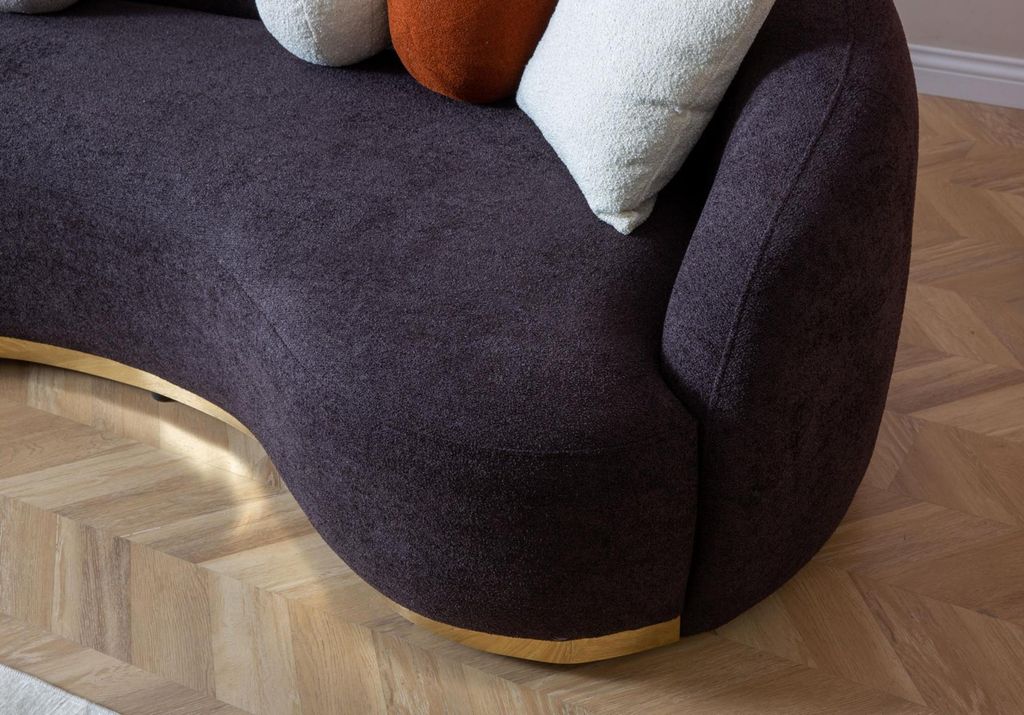 Designer Sofa 4 - Sitzer Braun farbe Neuheit in Wohnzimmer Modern