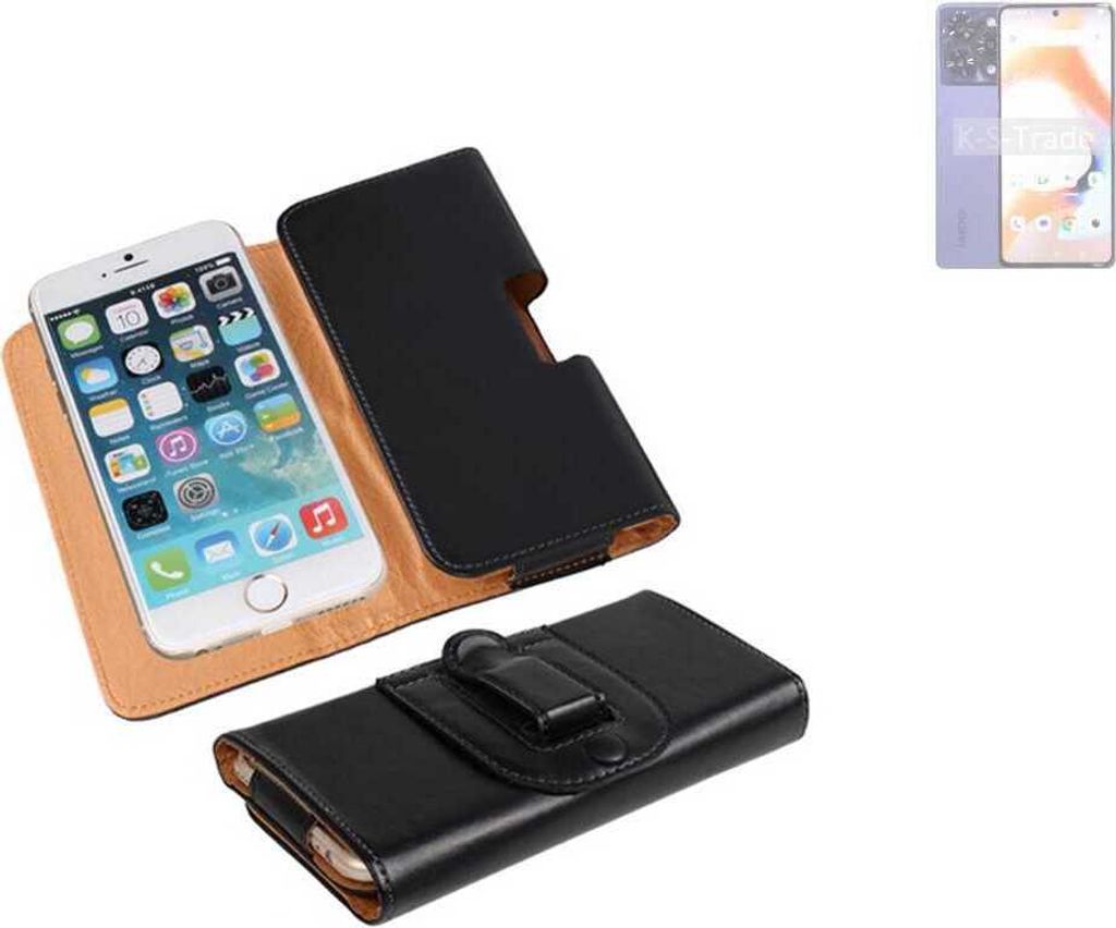 K-S-Trade Schützhülle Handyhülle kompatibel mit UMIDIGI A15 Pro 5G Holster Gürtel Tasche Schutzhülle Handy-Tasche Smartphone Case Seitentasche
